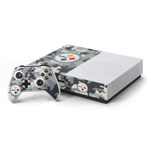NFL Pittsburgh Steelers Camo Xbox One S Console and Controller Bundle Skin