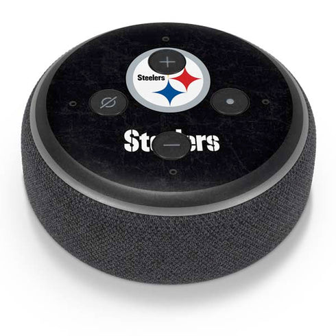 NFL Pittsburgh Steelers Distressed Amazon Echo Dot Skin