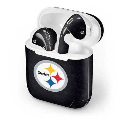 NFL Pittsburgh Steelers Distressed Apple AirPods Skin