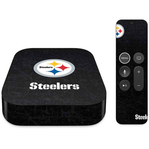 NFL Pittsburgh Steelers Distressed Apple TV Skin