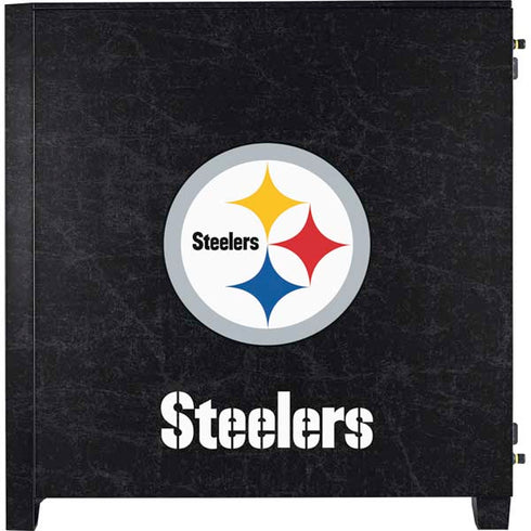 NFL Pittsburgh Steelers Distressed Corsair 4000D Tempered Glass Mid-Tower ATX Case Skin