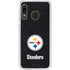 NFL Pittsburgh Steelers Distressed Galaxy A20 Clear Case