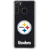 NFL Pittsburgh Steelers Distressed Galaxy A21 Clear Case
