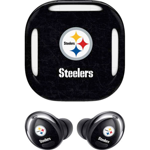 NFL Pittsburgh Steelers Distressed Galaxy Buds Pro Skin