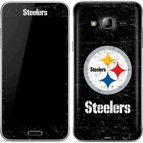 NFL Pittsburgh Steelers Distressed Galaxy J3 Skin