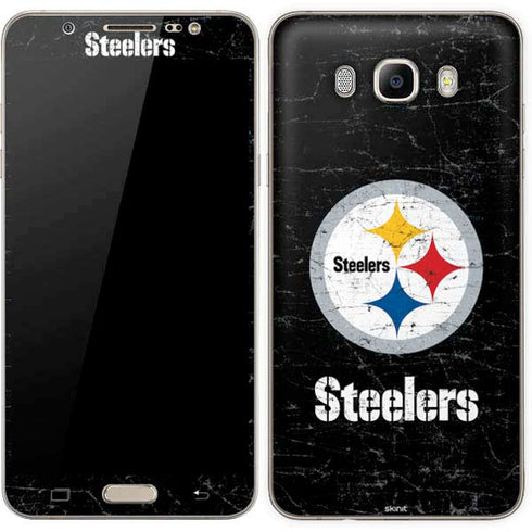 NFL Pittsburgh Steelers Distressed Galaxy J7 Skin