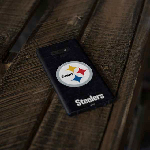 NFL Pittsburgh Steelers Distressed Galaxy Note 9 Skin