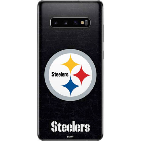 NFL Pittsburgh Steelers Distressed Galaxy S10 Plus Skin
