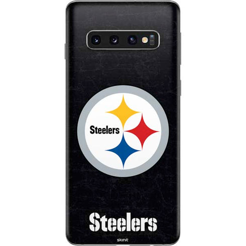 NFL Pittsburgh Steelers Distressed Galaxy S10 Skin