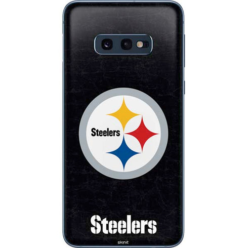 NFL Pittsburgh Steelers Distressed Galaxy S10e Skin