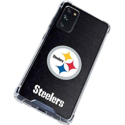 NFL Pittsburgh Steelers Distressed Galaxy S20 FE Clear Case