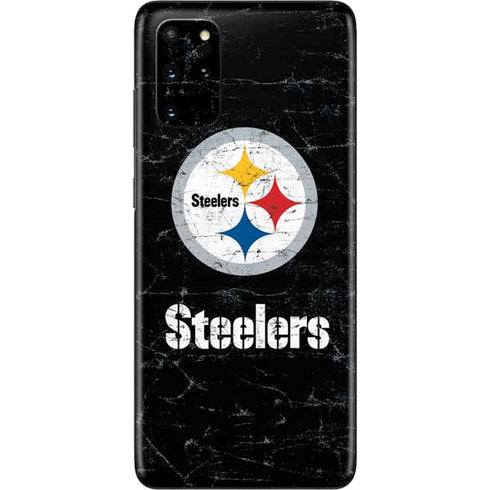 NFL Pittsburgh Steelers Distressed Galaxy S20 Plus Skin