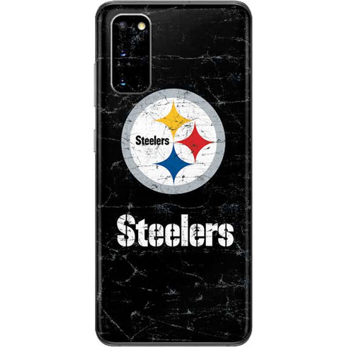 NFL Pittsburgh Steelers Distressed Galaxy S20 Skin