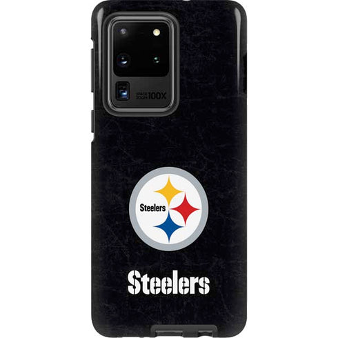 NFL Pittsburgh Steelers Distressed Galaxy S20 Ultra 5G Pro Case