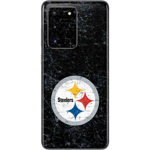NFL Pittsburgh Steelers Distressed Galaxy S20 Ultra 5G Skin