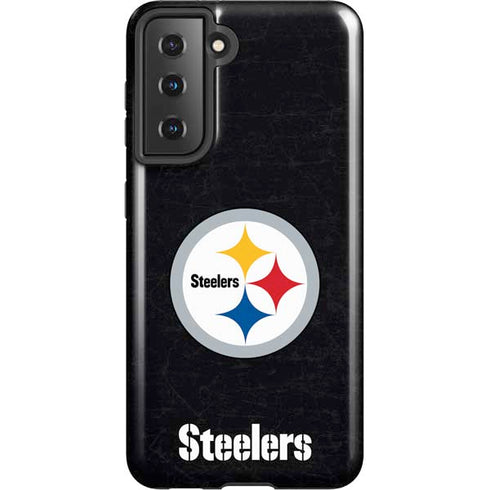 NFL Pittsburgh Steelers Distressed Galaxy S21 5G Pro Case