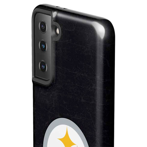 NFL Pittsburgh Steelers Distressed Galaxy S21 FE Pro Case