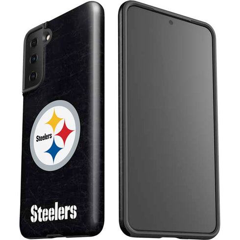 NFL Pittsburgh Steelers Distressed Galaxy S21 FE Pro Case