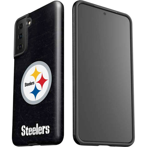 NFL Pittsburgh Steelers Distressed Galaxy S21 Plus 5G Pro Case