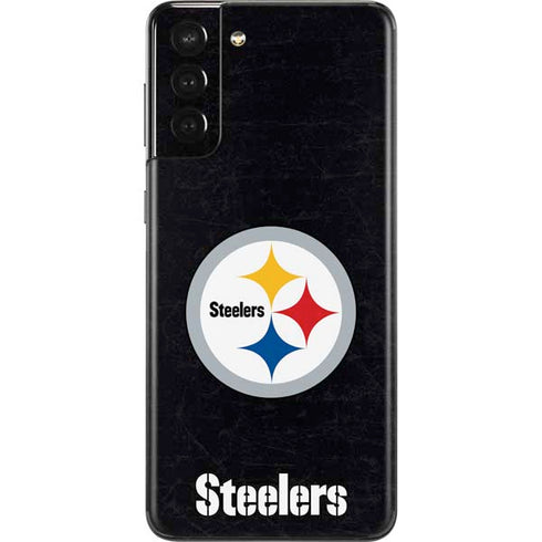 NFL Pittsburgh Steelers Distressed Galaxy S21 Plus 5G Skin