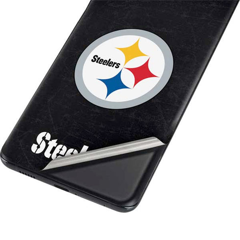 NFL Pittsburgh Steelers Distressed Galaxy S21 Plus 5G Skin