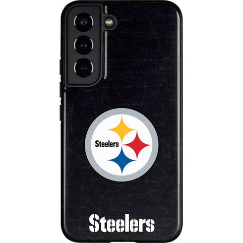 NFL Pittsburgh Steelers Distressed Galaxy S22 Pro Case