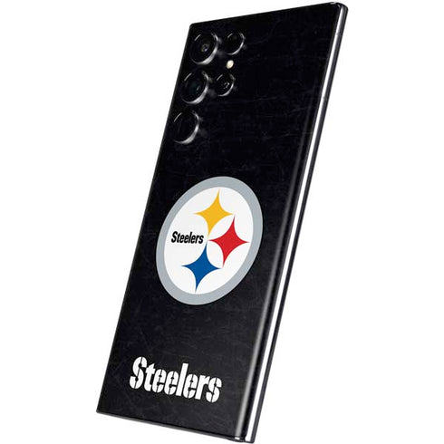 NFL Pittsburgh Steelers Distressed Galaxy S22 Ultra Skin