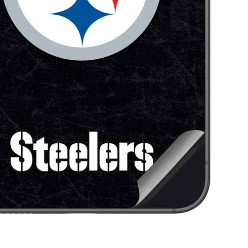 NFL Pittsburgh Steelers Distressed Galaxy S23 FE Skin