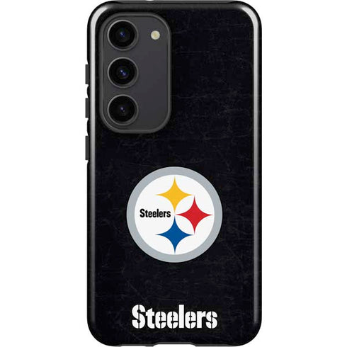 NFL Pittsburgh Steelers Distressed Galaxy S23 Pro Case