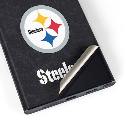 NFL Pittsburgh Steelers Distressed Galaxy S23 Ultra Skin