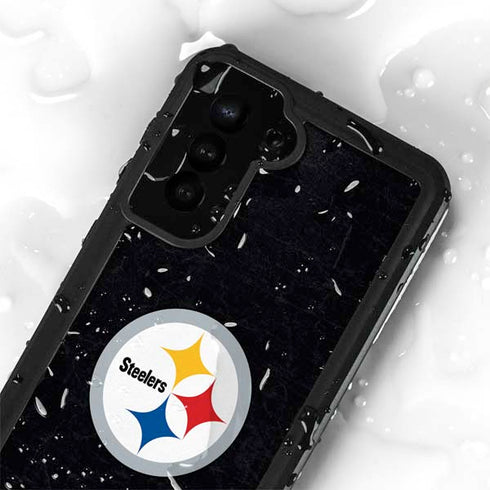NFL Pittsburgh Steelers Distressed Galaxy S23 Waterproof Case
