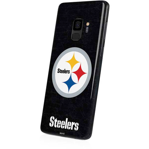 NFL Pittsburgh Steelers Distressed Galaxy S9 Skin