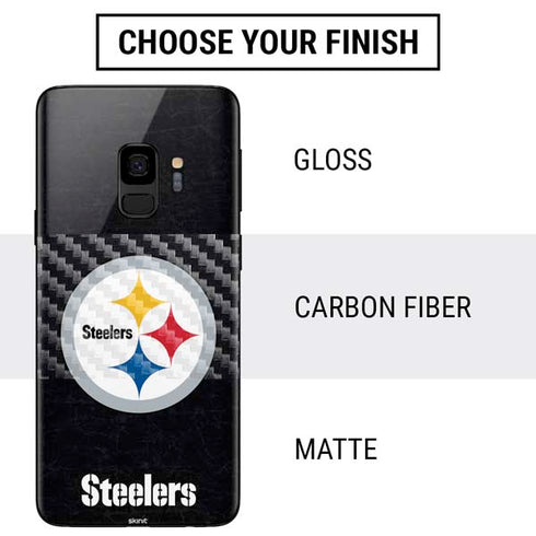 NFL Pittsburgh Steelers Distressed Galaxy S9 Skin