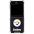 NFL Pittsburgh Steelers Distressed Galaxy Z Flip5 5G Clear Case