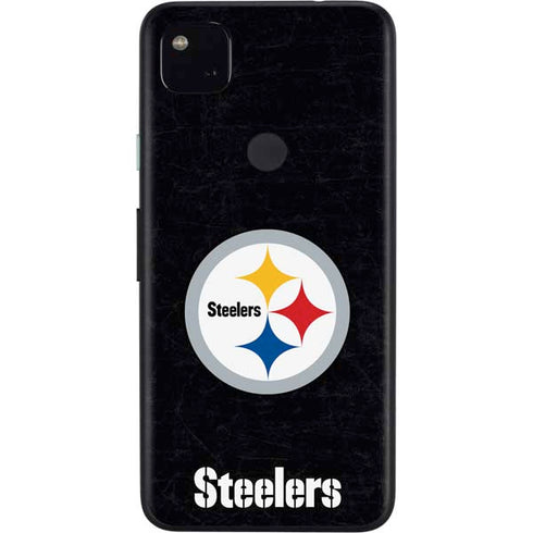 NFL Pittsburgh Steelers Distressed Google Pixel 4a Skin