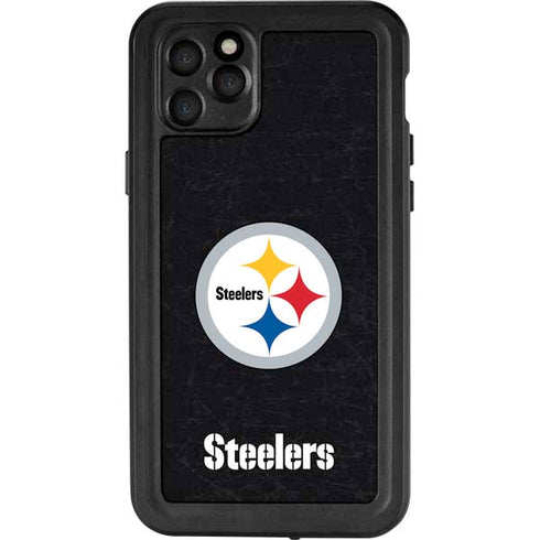 NFL Pittsburgh Steelers Distressed iPhone 11 Pro Max Waterproof Case