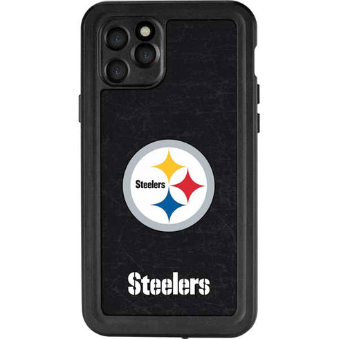 NFL Pittsburgh Steelers Distressed iPhone 11 Pro Waterproof Case