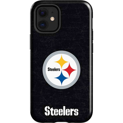 NFL Pittsburgh Steelers Distressed iPhone 12 Mini Impact Case