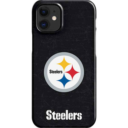 NFL Pittsburgh Steelers Distressed iPhone 12 Mini Lite Case