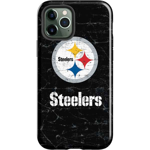NFL Pittsburgh Steelers Distressed iPhone 12 Pro Max Impact Case