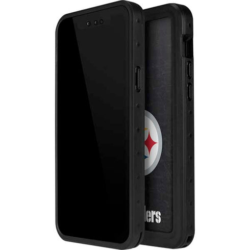 NFL Pittsburgh Steelers Distressed iPhone 12 Pro Max Waterproof Case