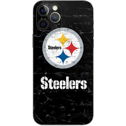 NFL Pittsburgh Steelers Distressed iPhone 12 Pro Skin