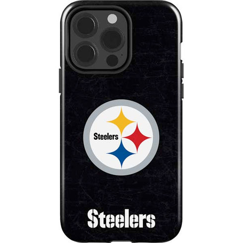 NFL Pittsburgh Steelers Distressed iPhone 13 Pro Impact Case