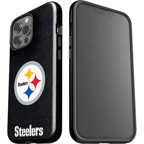NFL Pittsburgh Steelers Distressed iPhone 13 Pro Max Impact Case