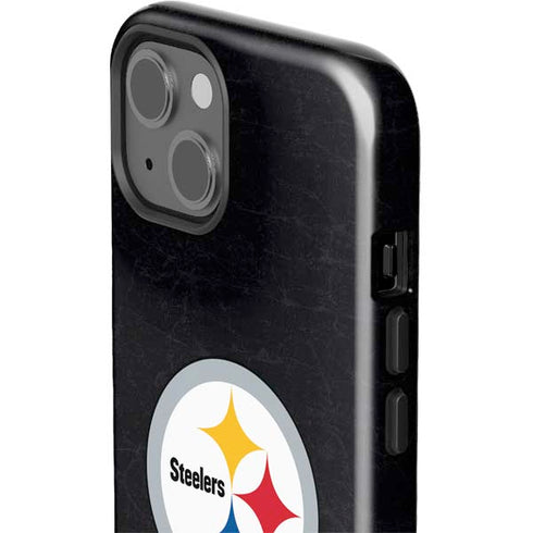 NFL Pittsburgh Steelers Distressed iPhone 15 Plus Impact Case