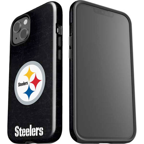 NFL Pittsburgh Steelers Distressed iPhone 14 Plus Impact Case
