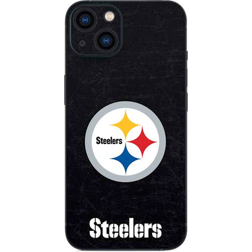 NFL Pittsburgh Steelers Distressed iPhone 14 Plus Skin