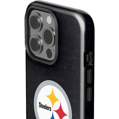NFL Pittsburgh Steelers Distressed iPhone 15 Pro Impact Case