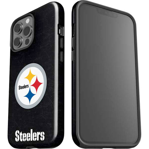 NFL Pittsburgh Steelers Distressed iPhone 15 Pro Max Impact Case