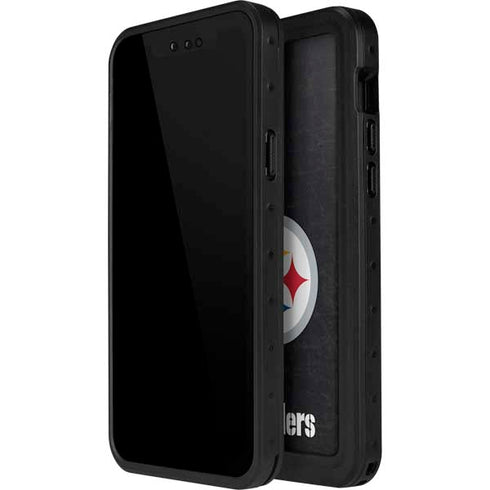 NFL Pittsburgh Steelers Distressed iPhone 14 Pro Max Waterproof Case